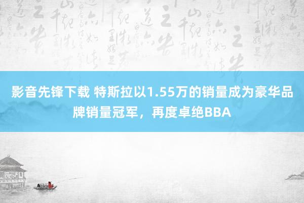 影音先锋下载 特斯拉以1.55万的销量成为豪华品牌销量冠军，再度卓绝BBA
